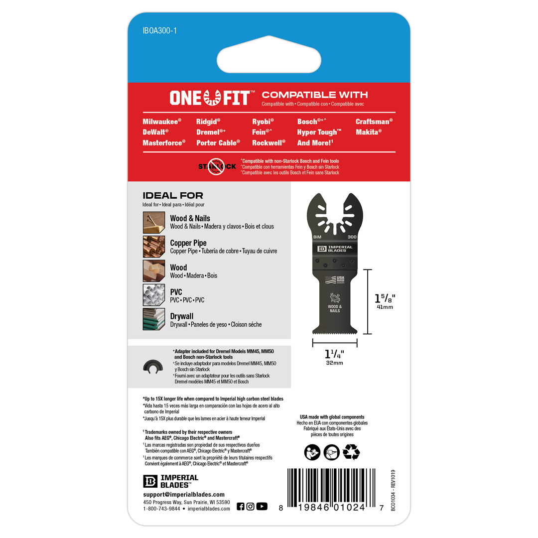 One Fit™ Standard Wood & Nails Blade